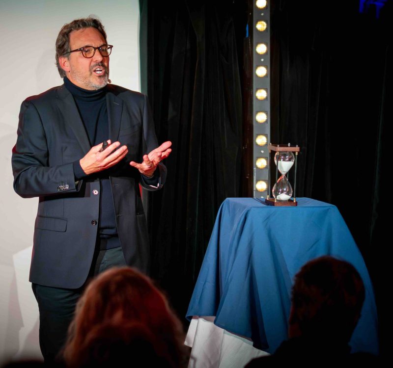 Laurent & Sablier scene théâtre